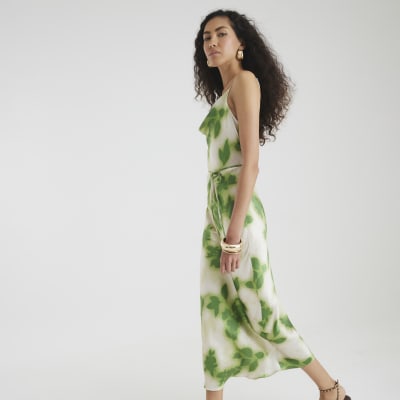 green emerald velvet dress Jai Midi- Lime – River Goddess main image 0