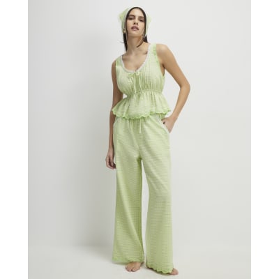 Green Gingham Pyjama Set