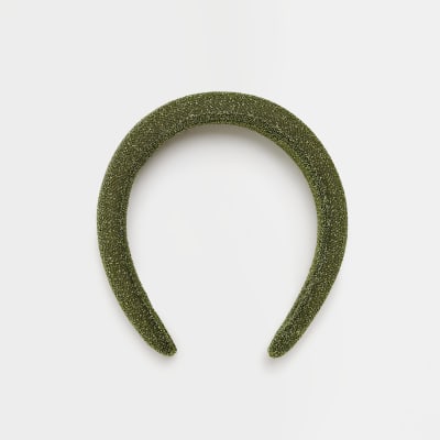 Green glitter headband