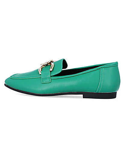 360 degree animation of product Green heart chain loafers frame-4
