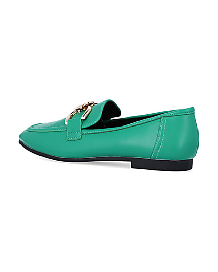 360 degree animation of product Green heart chain loafers frame-5
