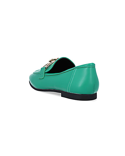 360 degree animation of product Green heart chain loafers frame-7