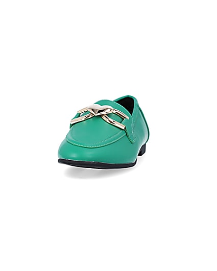 360 degree animation of product Green heart chain loafers frame-22