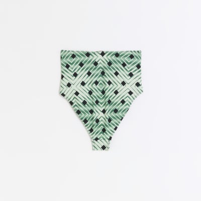 Green high rise Maternity bikini bottoms