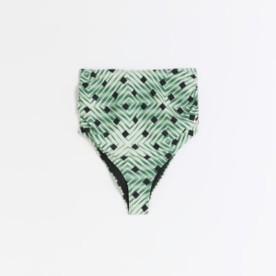 Green high rise Maternity bikini bottoms River Island