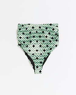 Green high rise Maternity bikini bottoms