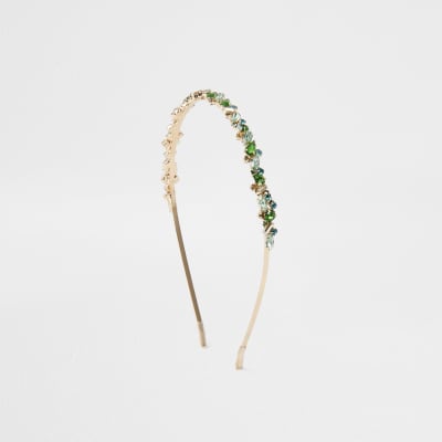 Green Jewelled Metal Headband