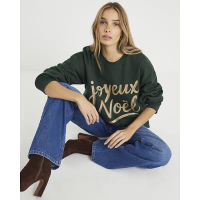 Green Joyeux Noel Christmas Sweatshirt