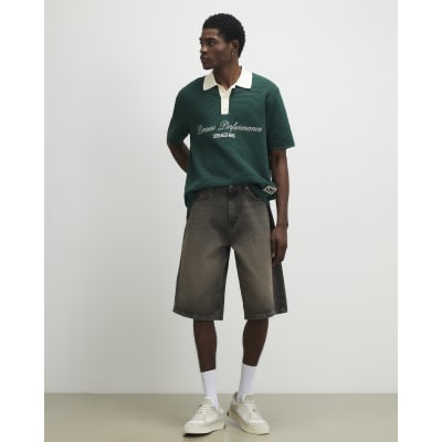 Green Knitted Short Sleeve Penrose Shirt
