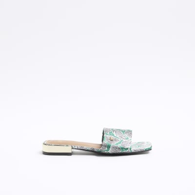 Lime green best sale sandals river island