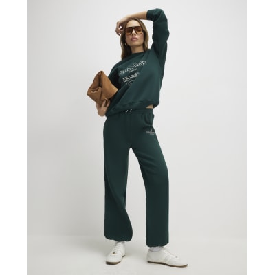 Green Les Parisiennes Drawstring Joggers