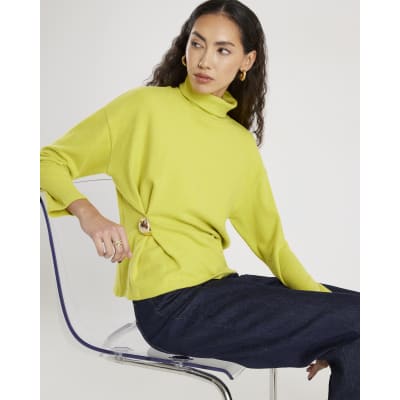 Green Long Sleeve Cosy Gold Detail Top