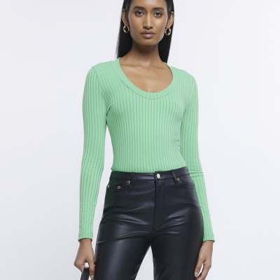 Green long sleeve top