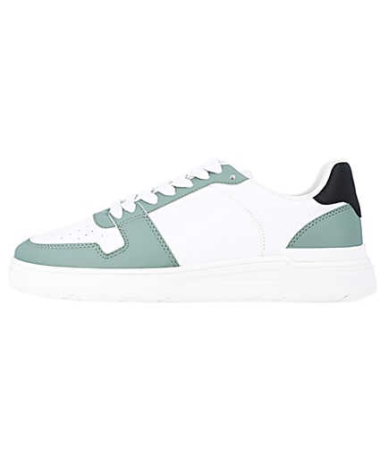 360 degree animation of product Green low top trainers frame-3