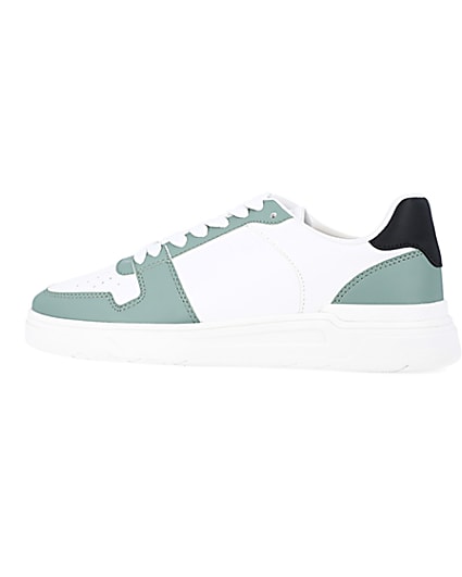 360 degree animation of product Green low top trainers frame-4