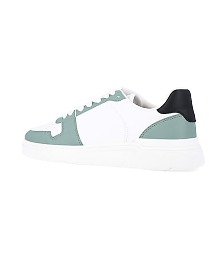 360 degree animation of product Green low top trainers frame-5
