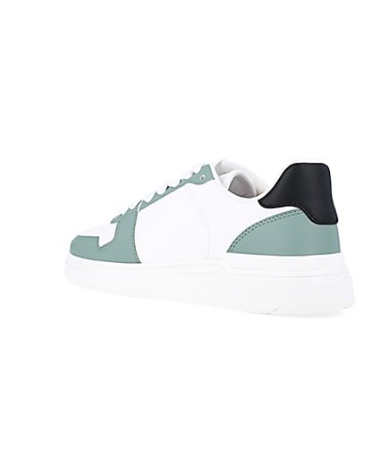 360 degree animation of product Green low top trainers frame-6