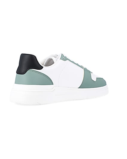 360 degree animation of product Green low top trainers frame-12
