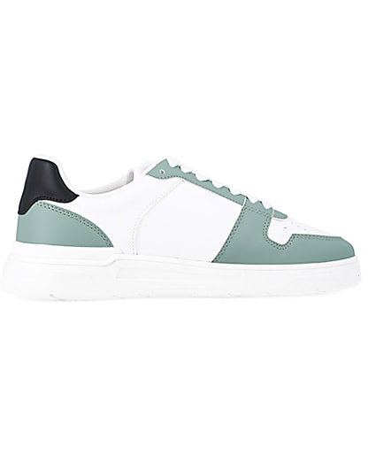 360 degree animation of product Green low top trainers frame-14