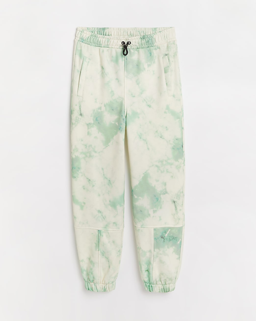 Green marble print joggers