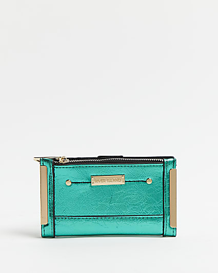 Green metallic purse
