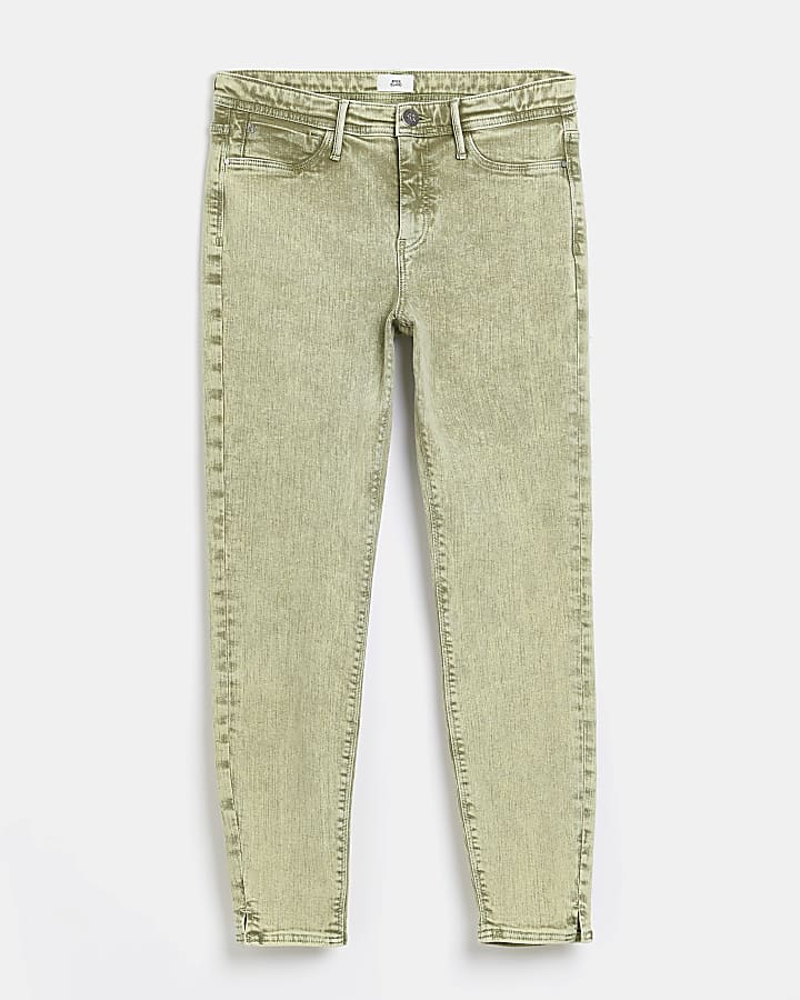 Green Molly mid rise skinny jeans