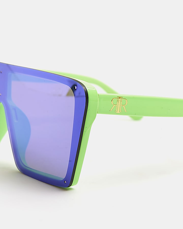 Green ombre visor sunglasses