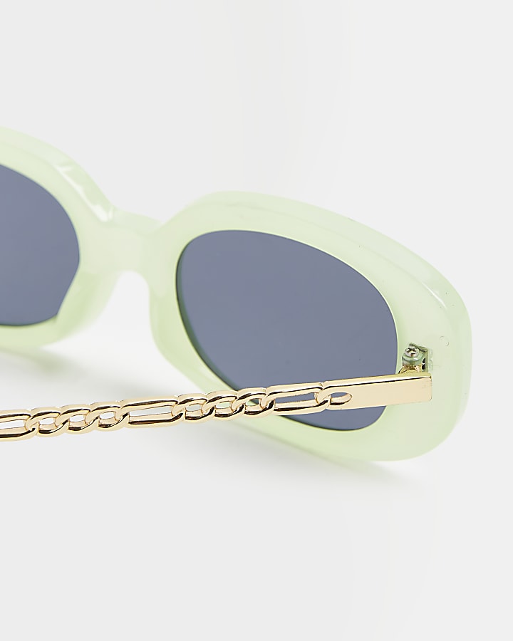 Green oval sunglasses