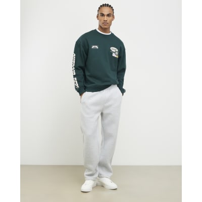 Green Oversized Fit Alpine Badging Sweatshirt
