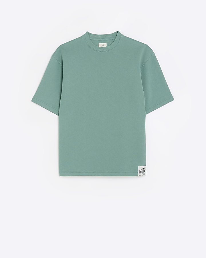 Green oversized fit heavyweight t-shirt