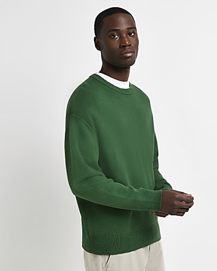 Green oversized long sleeve jumper