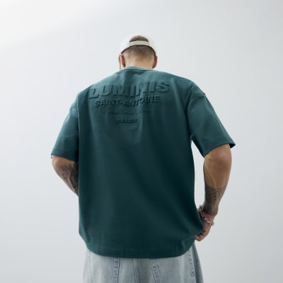Green Oversized Luminis Embossed T-Shirt