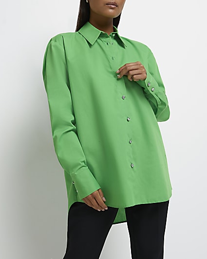 Green oversized shirt