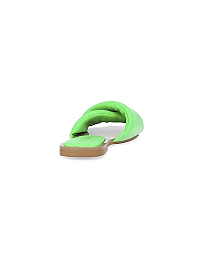 360 degree animation of product Green padded cross over sandals frame-10