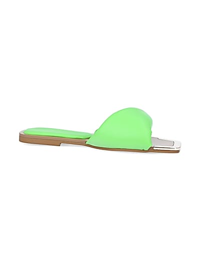 360 degree animation of product Green padded cross over sandals frame-16