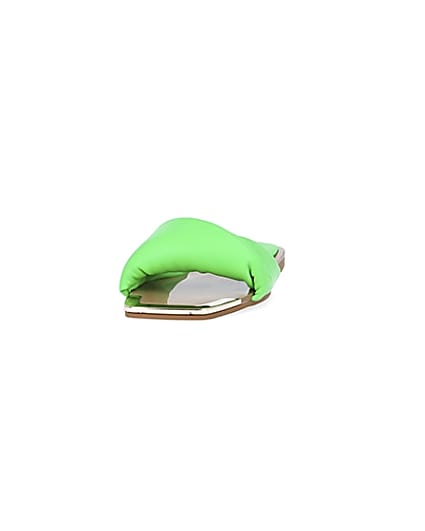 360 degree animation of product Green padded cross over sandals frame-22