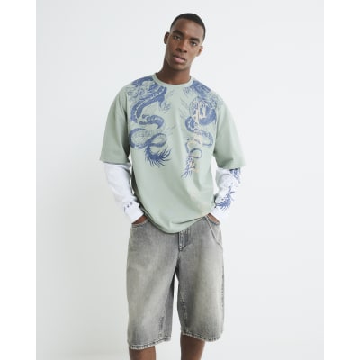 Green Palais Snake Double Layer T-Shirt
