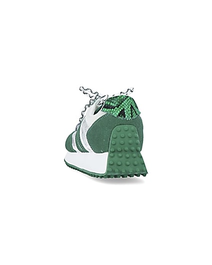 360 degree animation of product Green panelled trainers frame-8