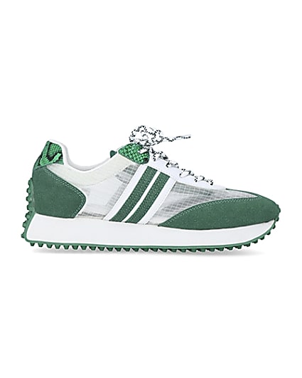 360 degree animation of product Green panelled trainers frame-15