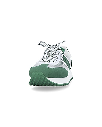 360 degree animation of product Green panelled trainers frame-22