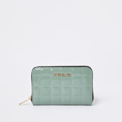 green patent bag