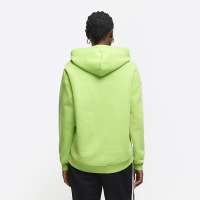 Green plain hoodie River Island