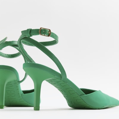 River island green hot sale court shoes