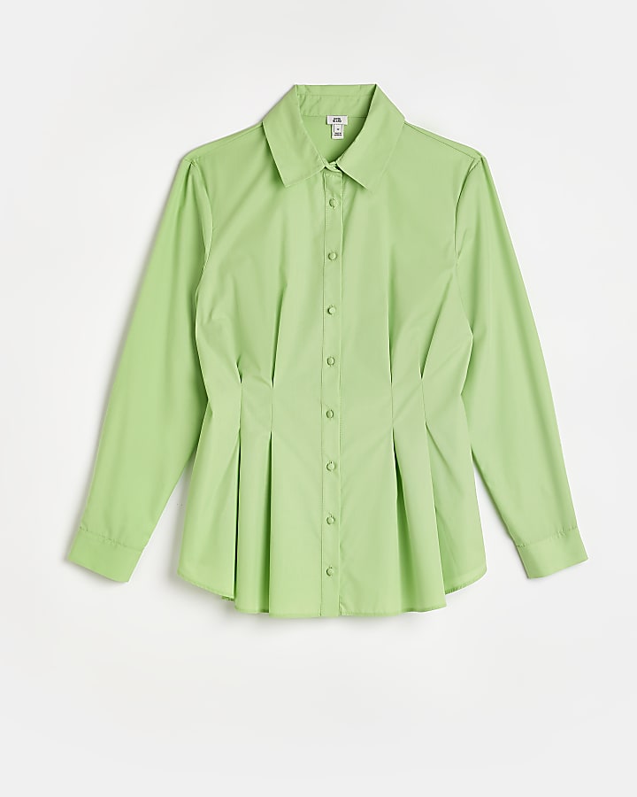 Green poplin shirt