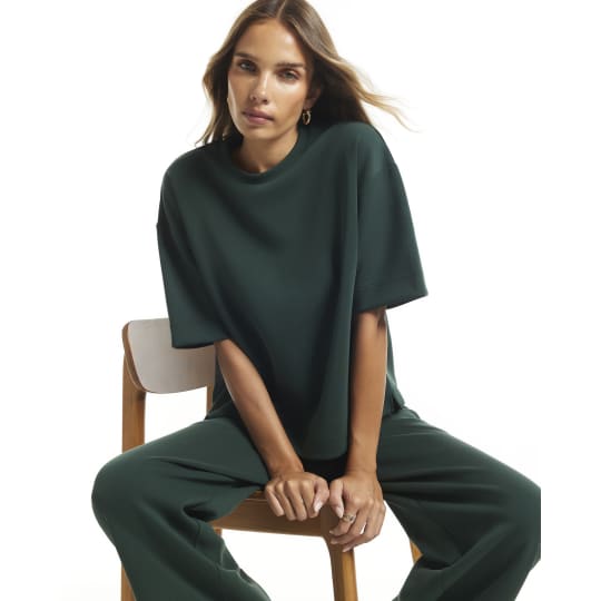 River Island Green Premium Boxy T-Shirt