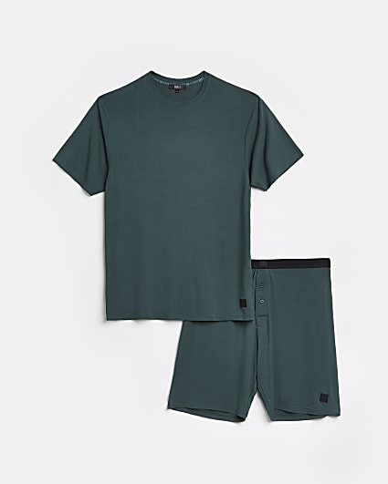 Green premium essentials pyjama set