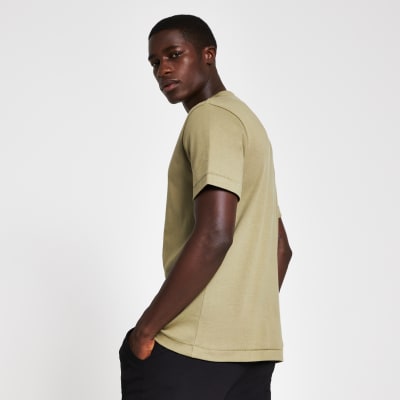 Green premium regular fit t-shirt | River Island