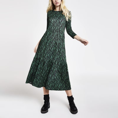 white spot wrap dress
