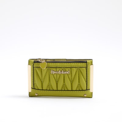 Green Quilted Mini Wallet