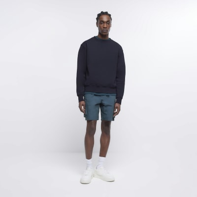 Green regular fit cargo shorts